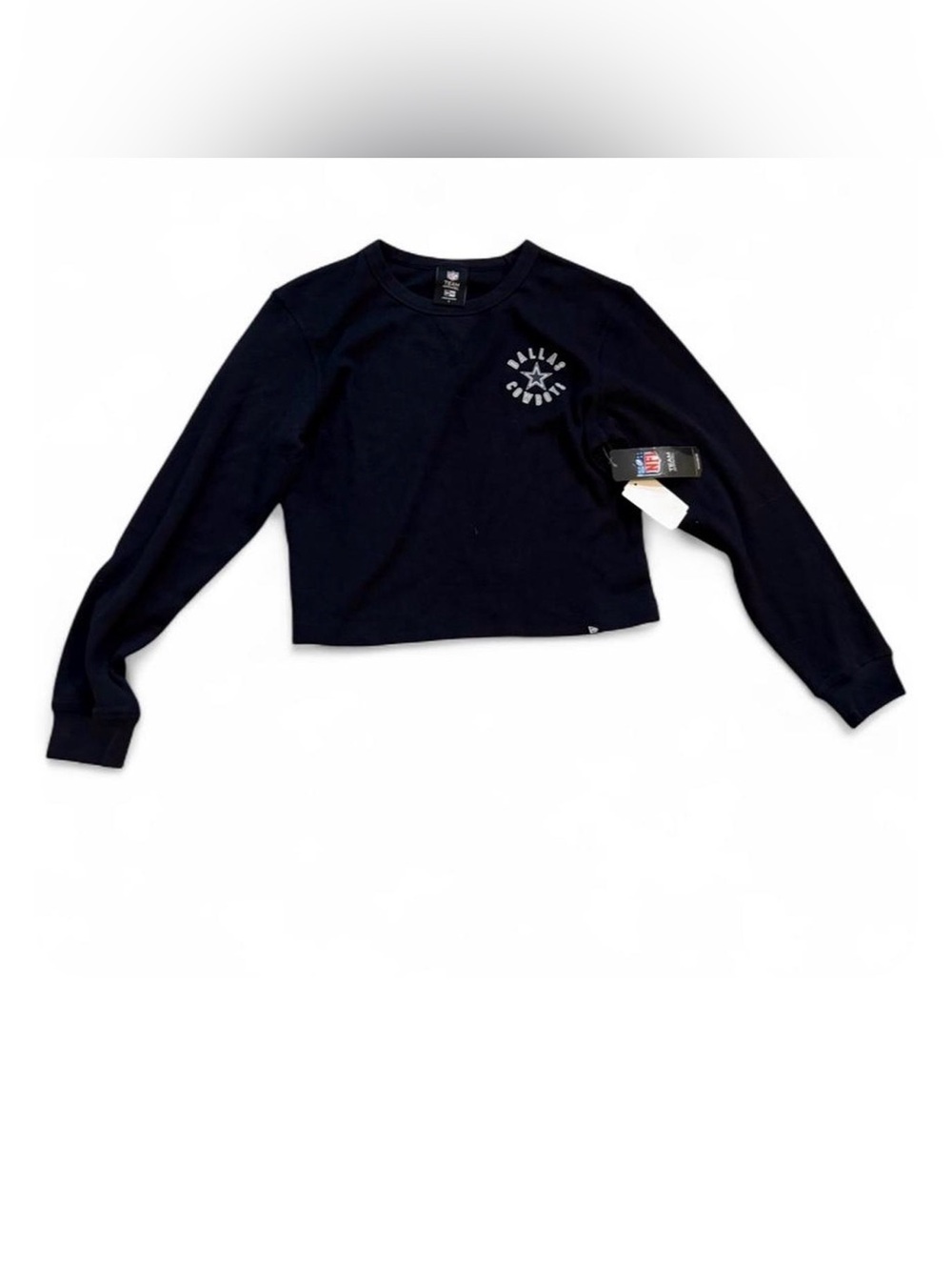 NFL Cowboys Navy Women's Cropped Thermal Shirt